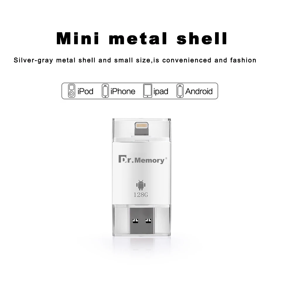 Флеш накопитель Dr.memory i flash drive OTG android USB для Apple ipad iphone 6s 7 карта памяти 16 32 64 ГБ