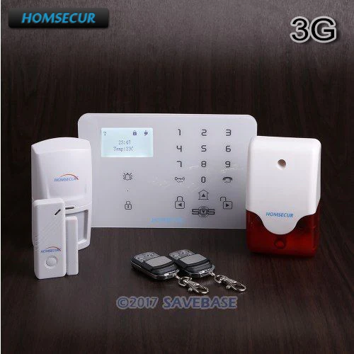 Беспроводная домашняя система охранной сигнализации HOMSECUR GA01 3G WCDMA с меню на
