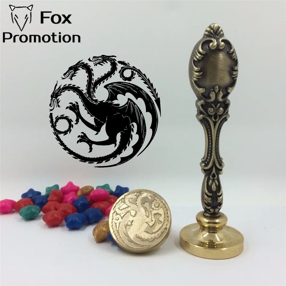 Игра престолов таргариен воск печать металлическая ручка с воском Скрапбукинг DIY