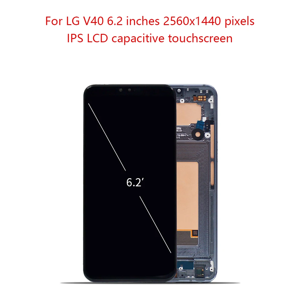 Super AMOLED 6," для LG V40 ЖК-дисплей Дисплей Сенсорный экран планшета Ассамблеи для LG V40 ThinQ Дисплей Рамка Замена V40 Экран