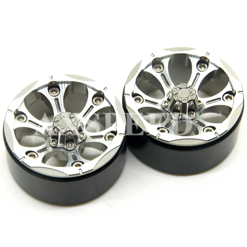 AXSPEED 4 шт RC 1:10 Масштаб Гусеничный CNC сплав колеса 1 9 дюйма Beadlock шины ступицы для SCX10