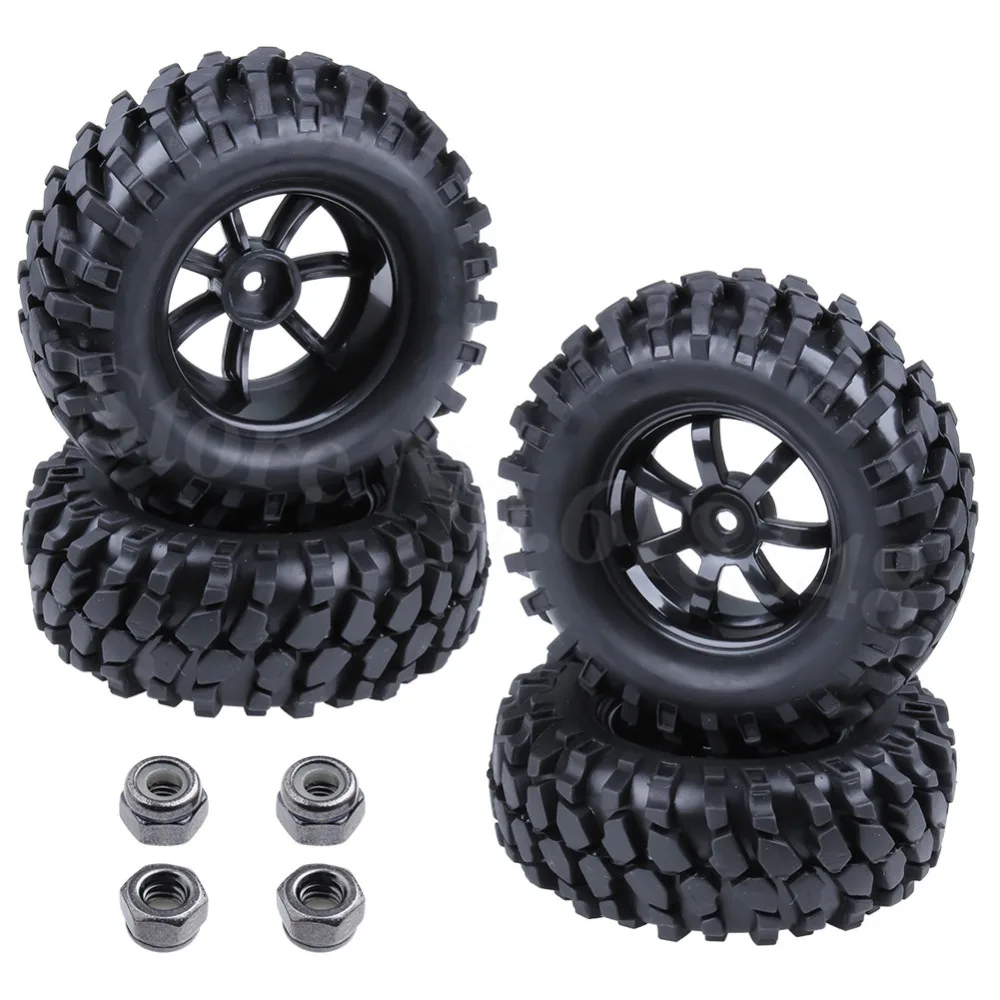 Новинка 4x Резиновые Шины 96 мм 1 9 &quotRC Rock Crawler шестигранные колеса 12 для 1/10 масштабе