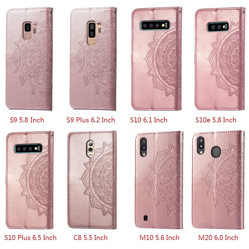 Флип-кейс из искусственной кожи для Samsung Galaxy S10 S9 S8 Plus S7 S6 Edge S10e M10 M20 C8 Note8 9 A50S A30S A20S