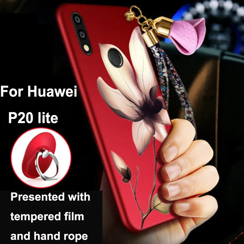 Чехол для huawei P20 lite Модный мягкий чехол с цветами телефона P20lite P 20 защитный