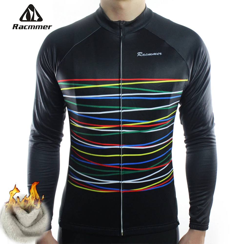 

Racmmer Winter 2020 Long Pro Thermal Fleece Cycling Jersey Men Clothing Bicycle Maillot Equipacion Ciclismo Bike Clothes #ZR-08