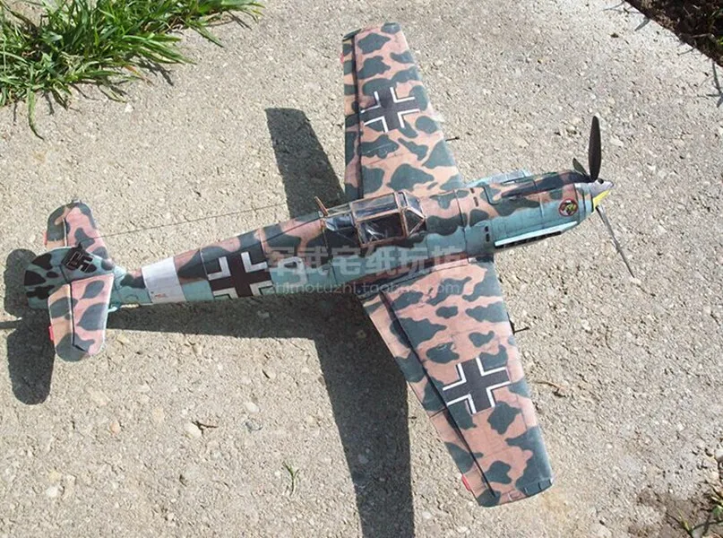 1:33 немецкий набор 3D бумажных моделей бойцов тропической пустыни Bf - 109-E-4 | Игрушки