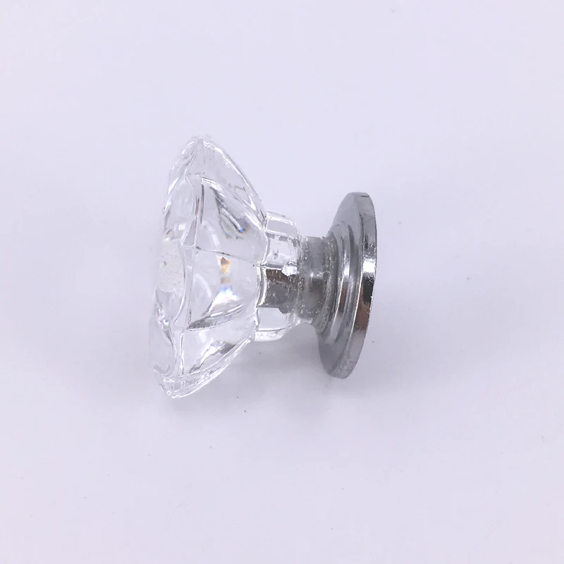 20PCS 30mm Clear Acrylic Crystal Drawer Pulls Furniture Knobs for Kids Room Door Cabinet Wardrobe Dresser Plastic Pull Handle |