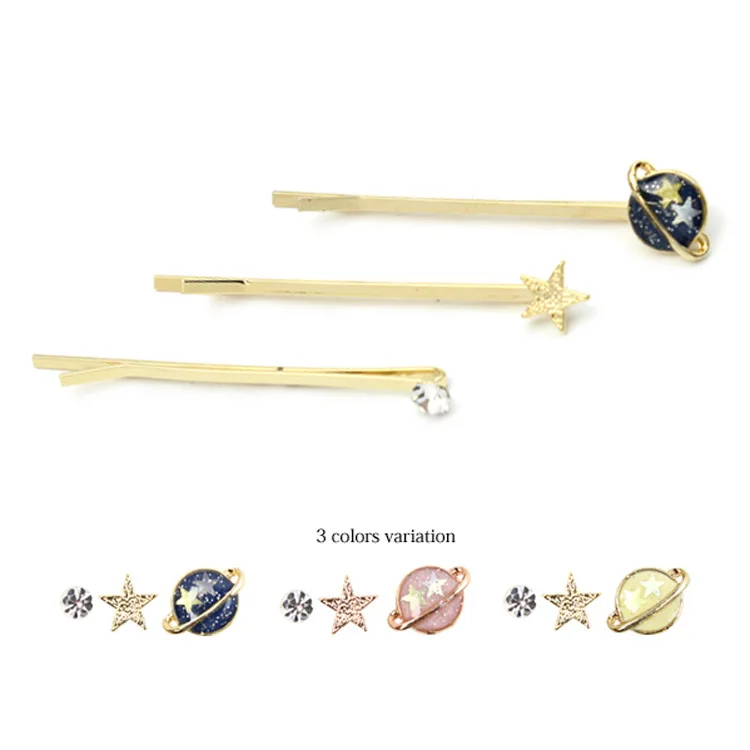 jewelry sets universe star diamond hairpins wedding bridal hair accessories 1set=3pcs | Украшения и аксессуары