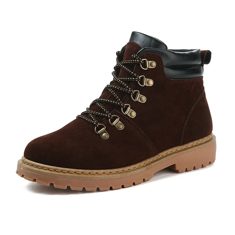 Мужские ботинки Martens; кожаная зимняя теплая обувь; мужские мотоциклетные ботильоны; doc martins; осенние мужские оксфорды; hjm89