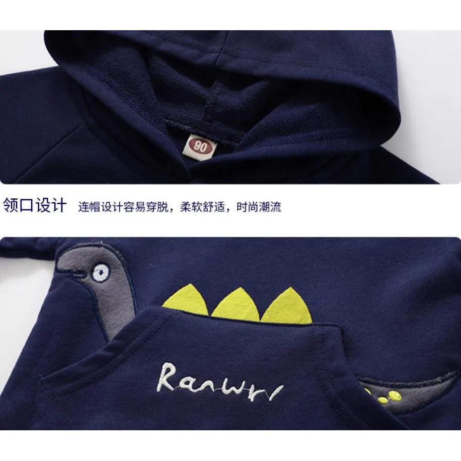 Теплая куртка для мальчиков Детская Весенняя хлопковая рубашка свитшот