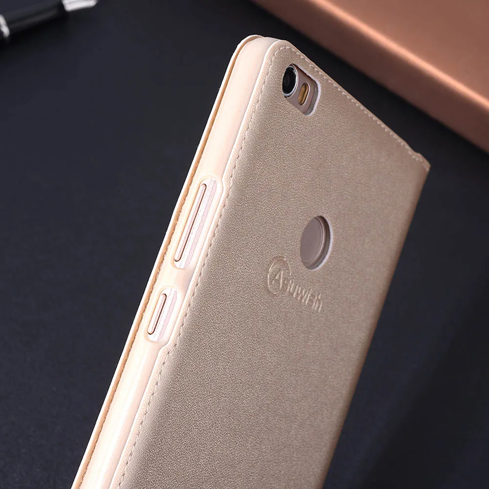 Кожаный смарт чехол с откидной крышкой Магнитный для Xiaomi Mi Max 3 2 1 Mimax Pro Prime Max3 Max2