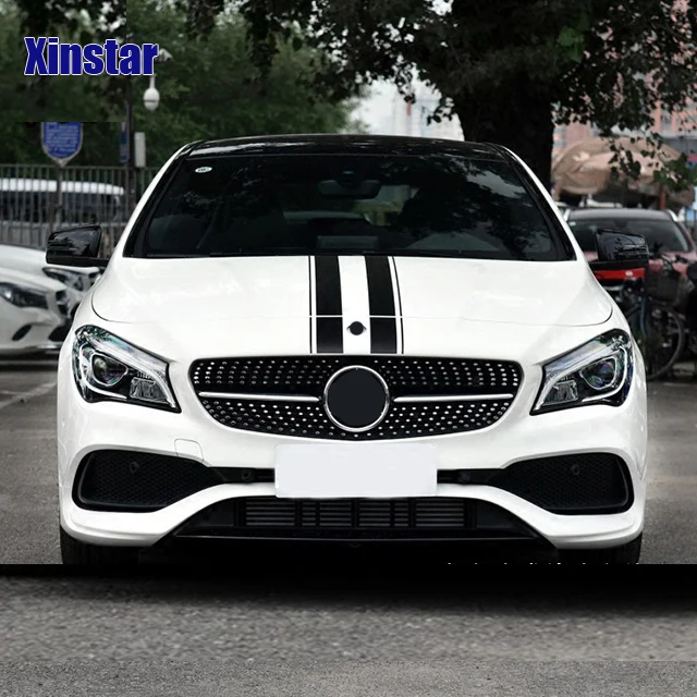 

2pcs car head and rear sticker For Mercedes benz AMG w204 w211 W210 C63 c180 e200 CLA GLK GLE GLA A180 A B C E class A45 G500