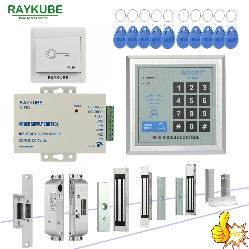 Система RFID контроля доступа RAYKUBE Набор сделай сам для безопасности дверей с