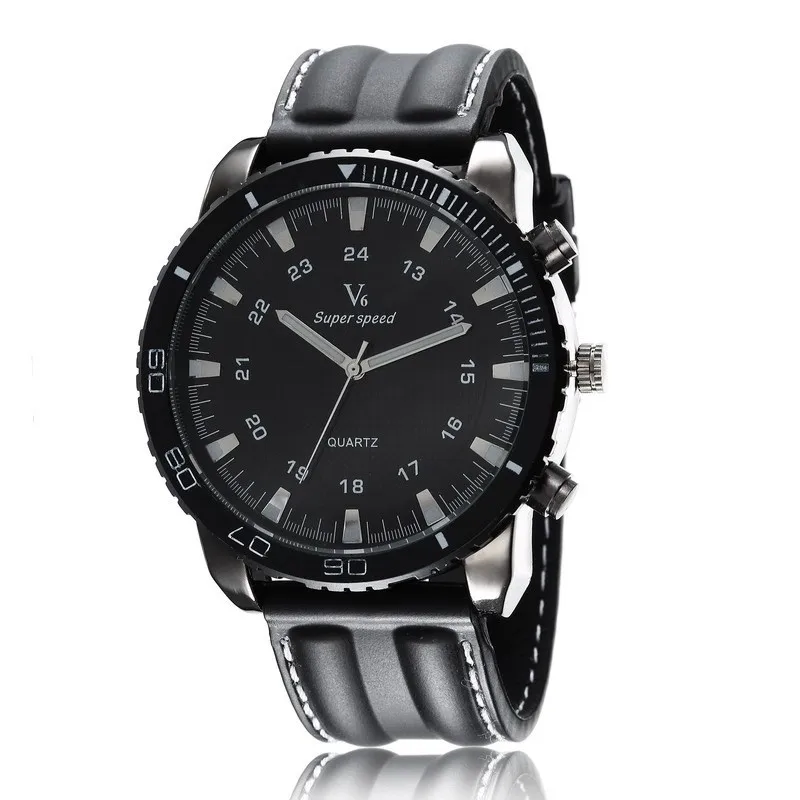 Reloj de pulsera V6 супер Скорость бренд Для мужчин часы спортивные мужские часы с большим циферблатом модные 24-часовой формат двойное кольцо весы мужские наручные часы