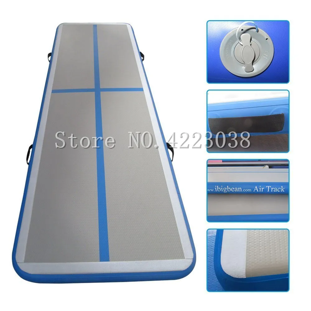 Купить Бесплатная доставка 8x1x0,2 м надувная воздушная дорожка Акробатический коврик воздушная дорожка гимнастический воздушный напольный коврик ...