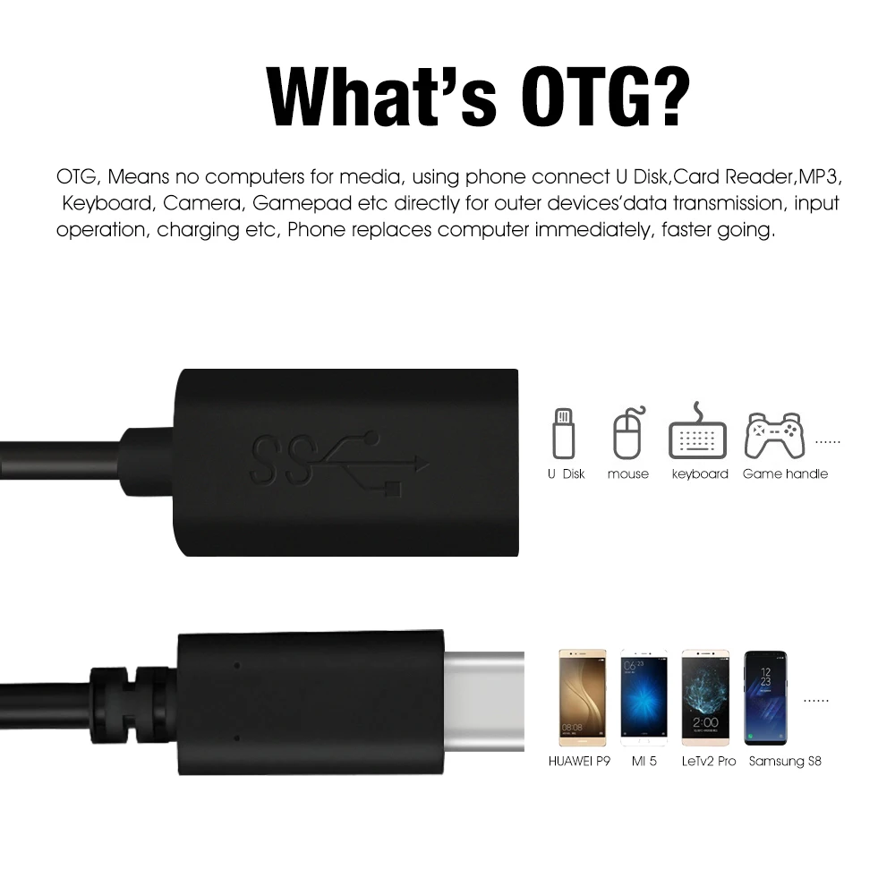 Кабель зарядного устройства Type C USB OTG для Meizu Pro 7 6 XiaoMi mi5s mi6 NEXUS 5X 6P LG G5 G6 Huawei P9 P10 Plus