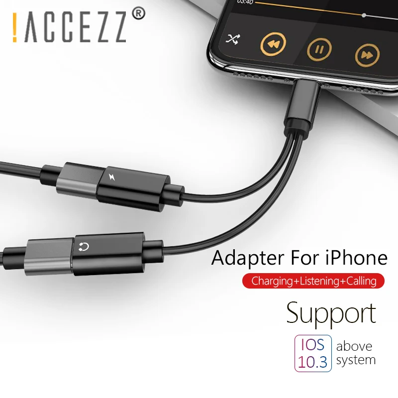! Адаптер ACCEZZ для Apple iphone двойной адаптер освещения X 8 7 Plus XS XR зарядный
