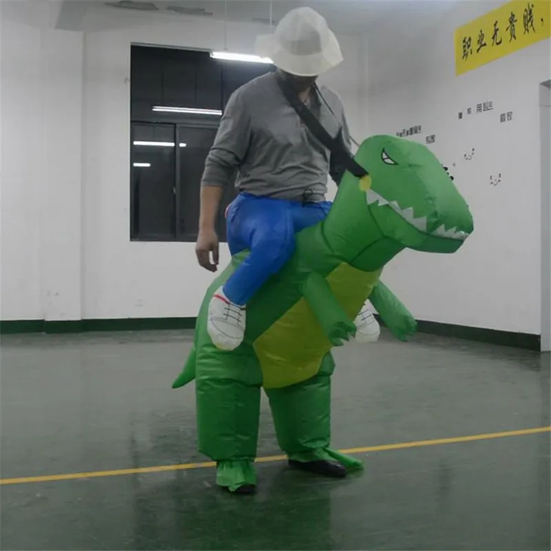 Nflatable костюм динозавра Дракон T-Rex нарядное платье для взрослых мужчин Рождество