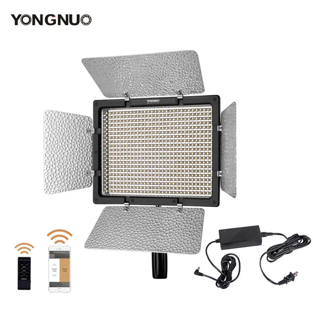 Светодиодный светильник Yongnuo YN600 II YN600L II 5500K+ адаптер переменного тока с поддержкой пульта дистанционного управления с помощью приложения для интервью+ софтбокс