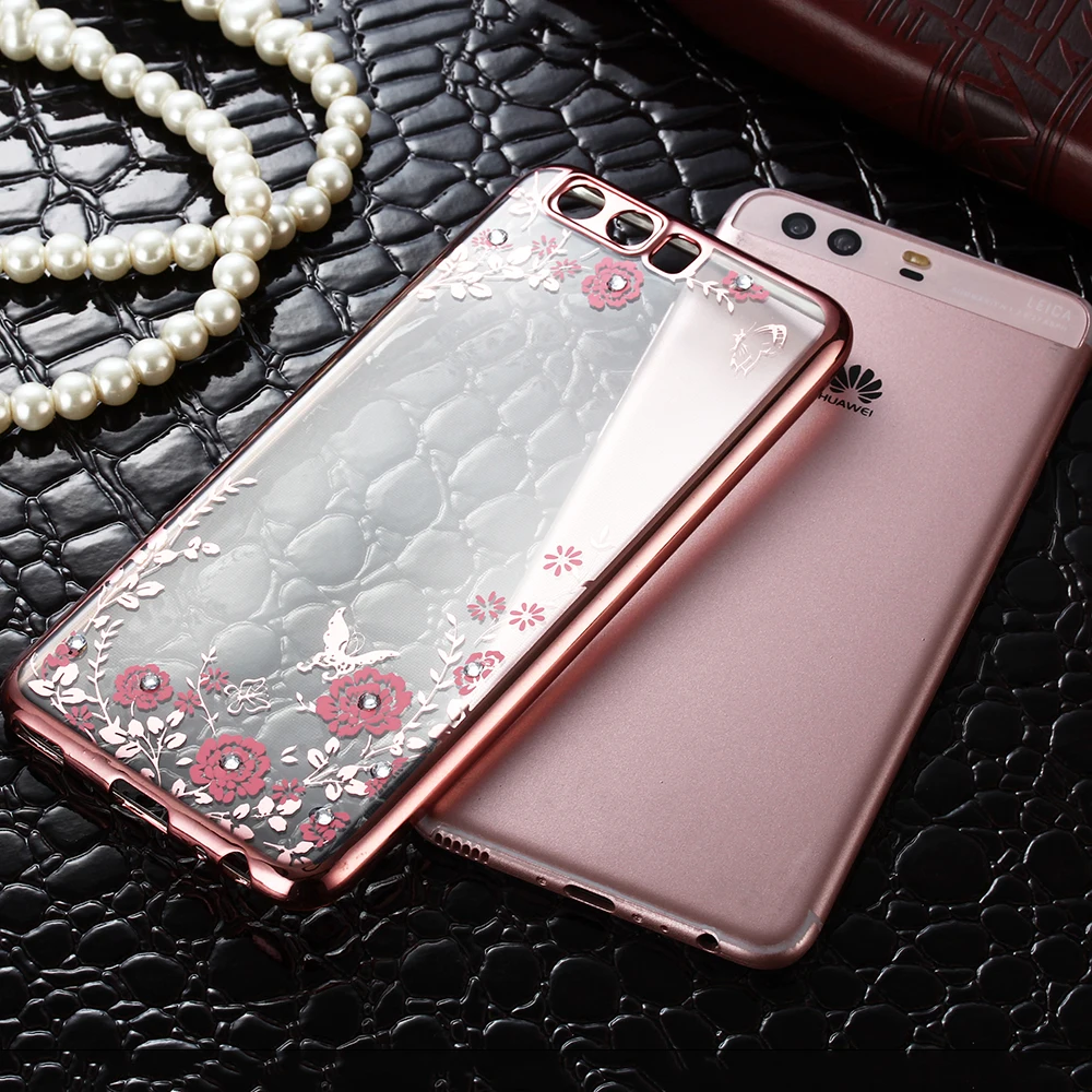 Nephy чехол со стразами для huawei Y5 Y6 ii LYO-L21 P8 P9 P10 lite 2017 Plus Honor 5A 8 прозрачный силиконовый