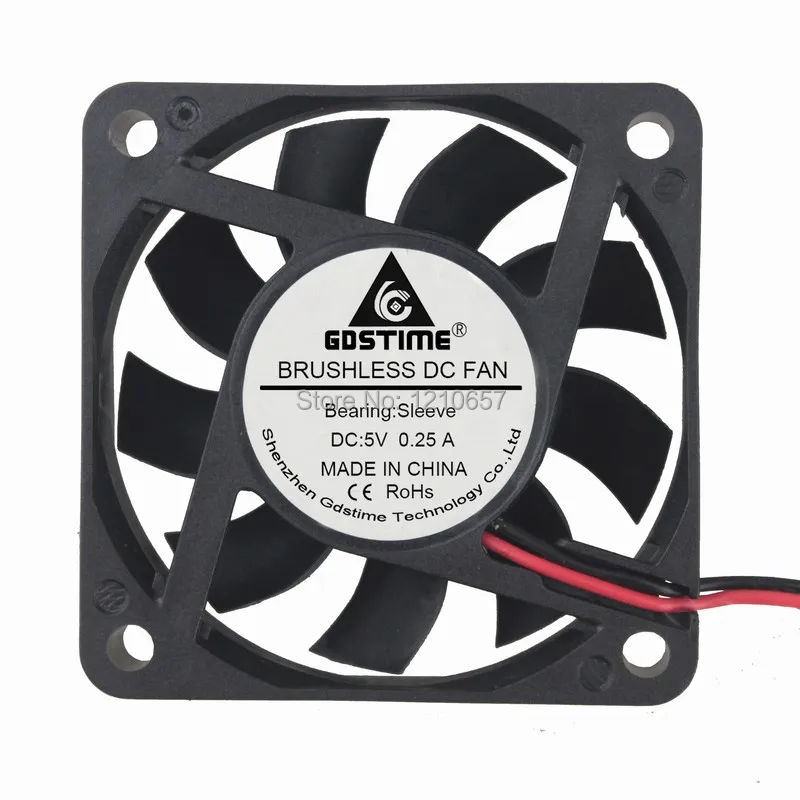 1 шт. Gdstime DC 5 в USB 2500 об/мин 60 мм 60x15 6015S охлаждающий Бесщеточный Охлаждающий
