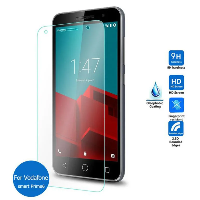 2.5D Взрывозащищенная Передняя ЖК пленка из закаленного стекла для Vodafone Smart Prime 6 Ultra