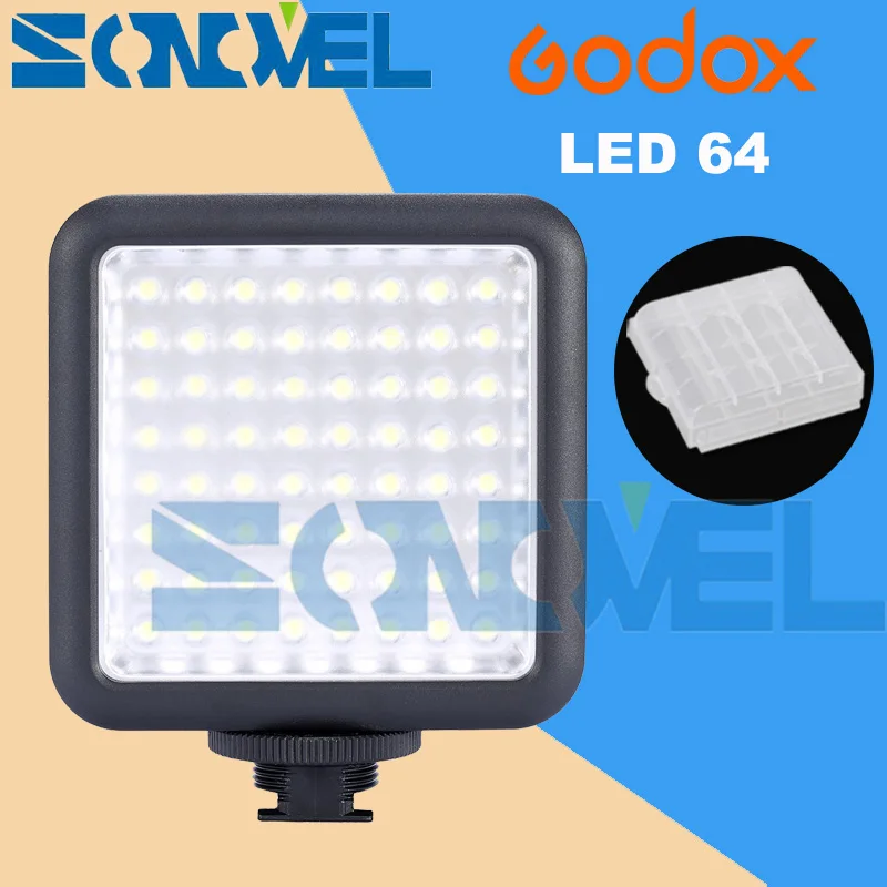 Godox LED64 светильник для DSLR камеры видеорегистратора Мини DVR заполсветильник