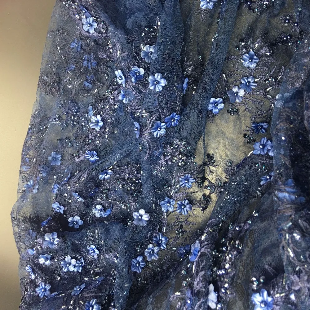 2018 high quality 3D flower African lace fabrics for wedding dress net fabric Nigerian french tulle | Дом и сад