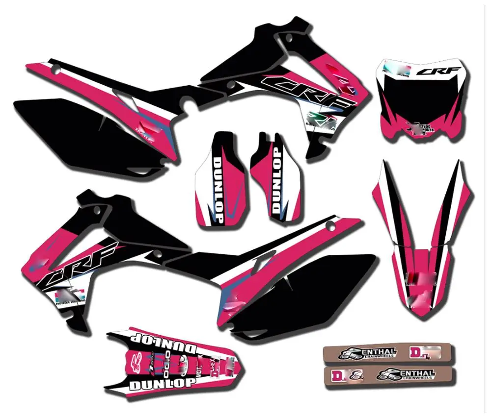 Для Honda CRF250- CRF450 2013- CRF 250 450 мотоцикл Полные наклейки DIY настраиваемые персональные номера наклейки