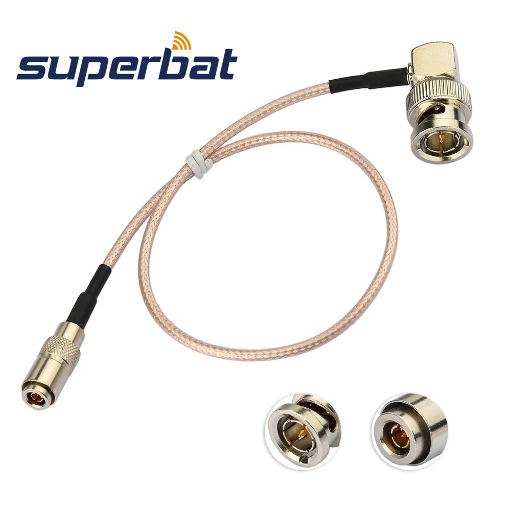 Cable Bnc Plug Right Angle To Din 1.0/2.3 Male Rg179 30cm Pigtail Cable For Blackmagic Video Assist