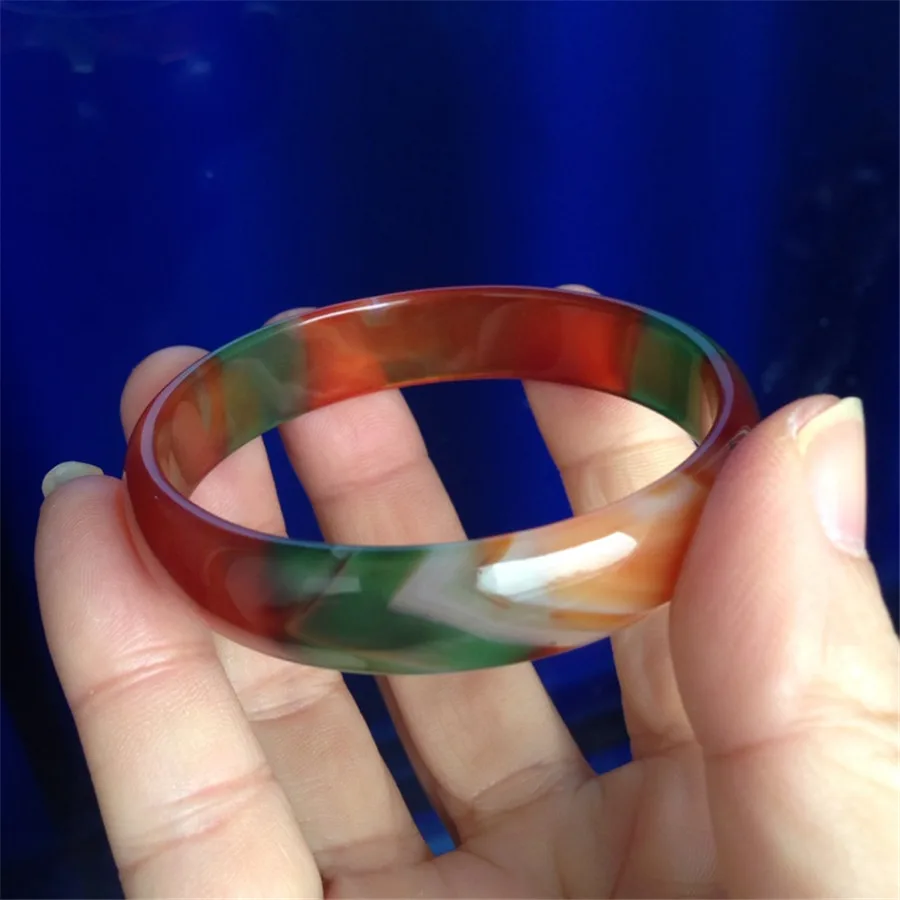 

New Arrival Colorful Genuine Natural Stone Women Charm Round Fashion Bangle Jewelry Just One Inner Diameter 52mm