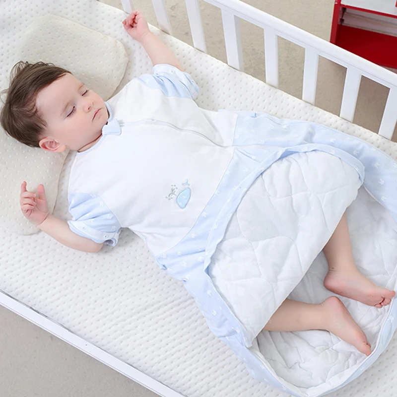 Infant sleeping bag Baby long sleeve envelope Breathable non-fluorescent newborn anti-kick is by children |