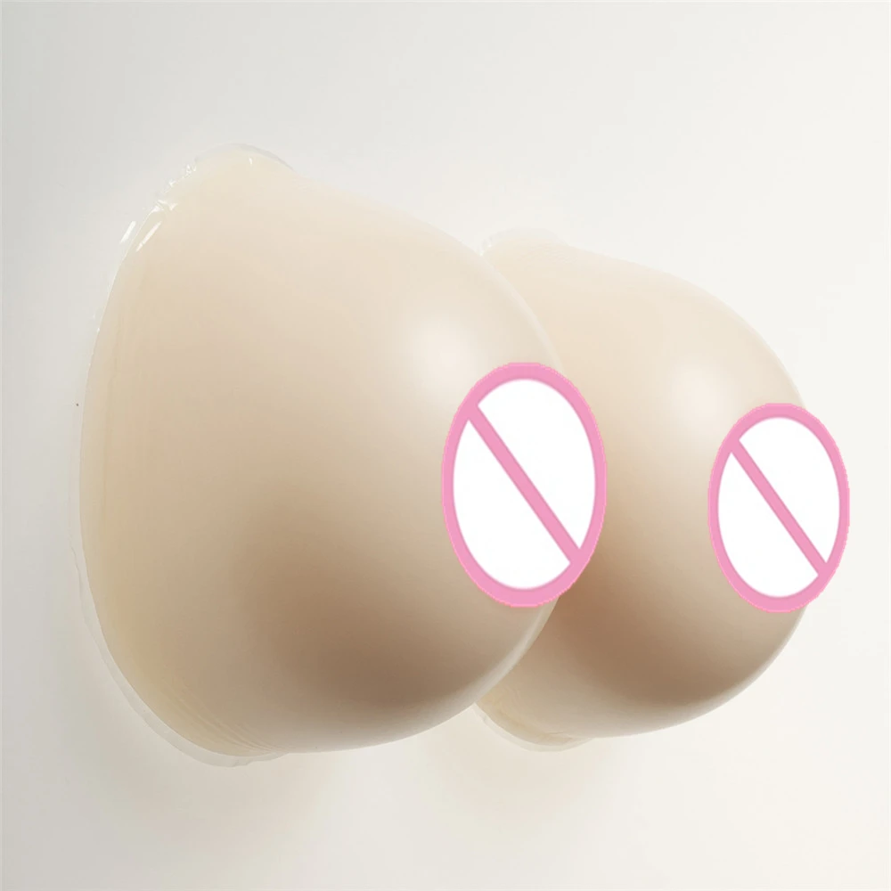 

Transvestite Boobs 2000 г/пара белая круглая искусственная силиконовая грудь