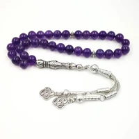 natural amethysts stones tasbih everything is new beads bracelets for women rosary muslim 33 prayer beads march 8 jewelry gift