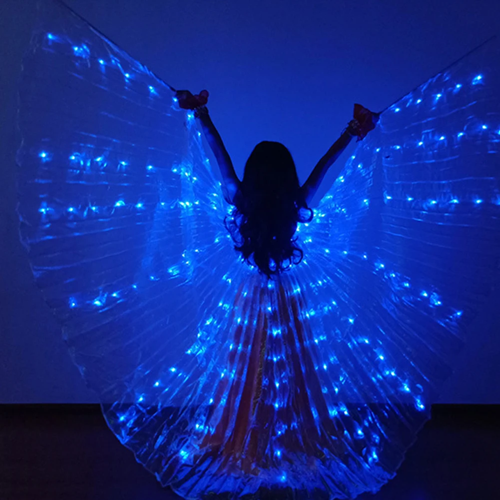 NEW Children Belly Dance Adjustable LED Isis Wings Cloak Dancing Props Accessories |