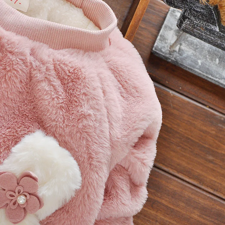 Зимний свитер для маленьких девочек BibiCola модная теплая одежда малышей