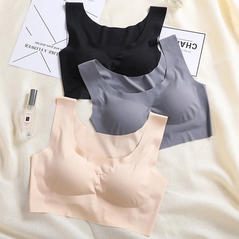 

One piece no trace no rims ladies bra sleep bra running vest