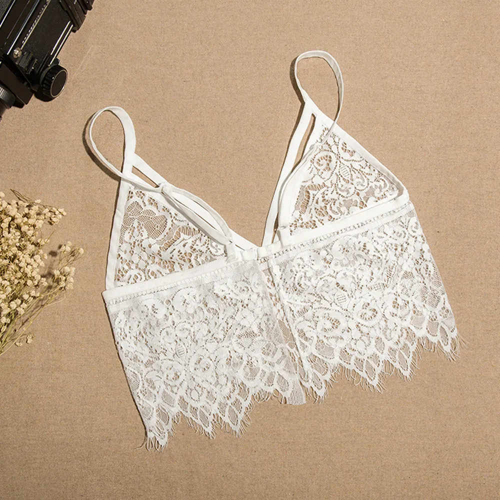2018 Для женщин Boho Полупрозрачное нижнее белье кружева женское бельё на лямках
