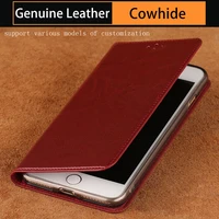 genuine leather flip case for xiaomi mi 11 10t 10 9t 9 pro 8 poco x3 redmi note 9 pro 9s 8 pro 8t 7 silicone inner shell cover