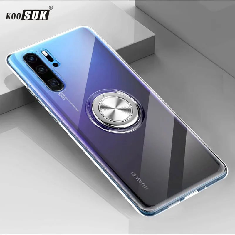 Чехол для Huawei P30 Pro роскошное прозрачное кольцо Nova 4e Mate 20 20X чехол Honor 8X 10 Lite V20 20i 10i