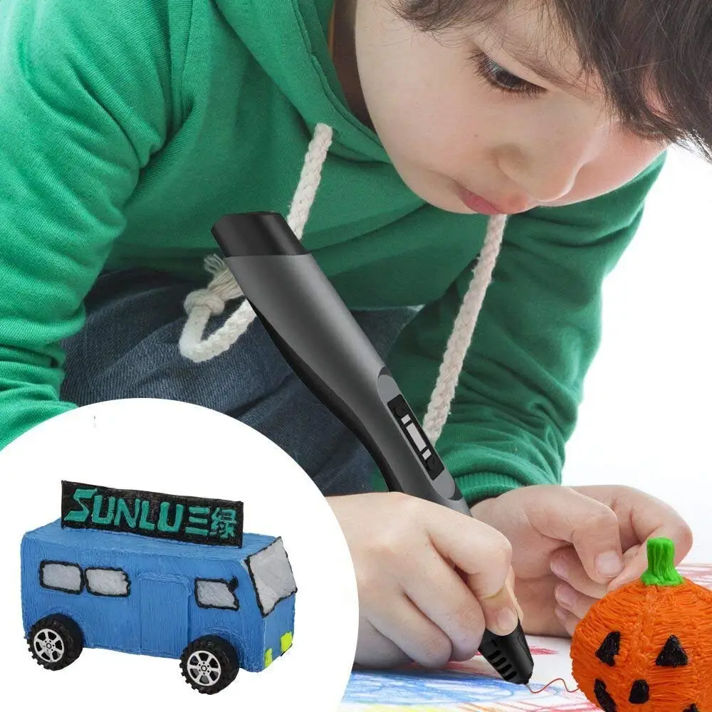 SUNLU 3D Ручка обучающая для детей DIY игрушки с 1 75 мм PLA ABS PCL нить ЖК экран Поддержка