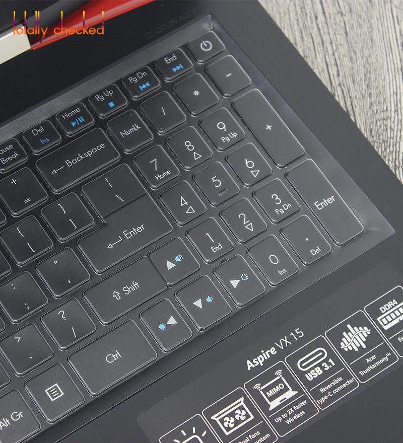 Защитный чехол для клавиатуры и ноутбука Acer predator helios 300 AN515 42 51 52 51ez 51by r66h 791p 15 6