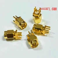 4pcs rf sma male plug solder for pcb clip edge mount connector adapter