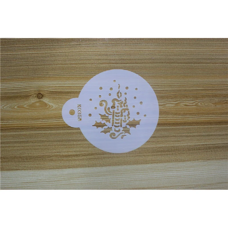 4 шт./компл. Снеговик Рождество дерево торт Кофе шаблон печати трафарет помады DIY