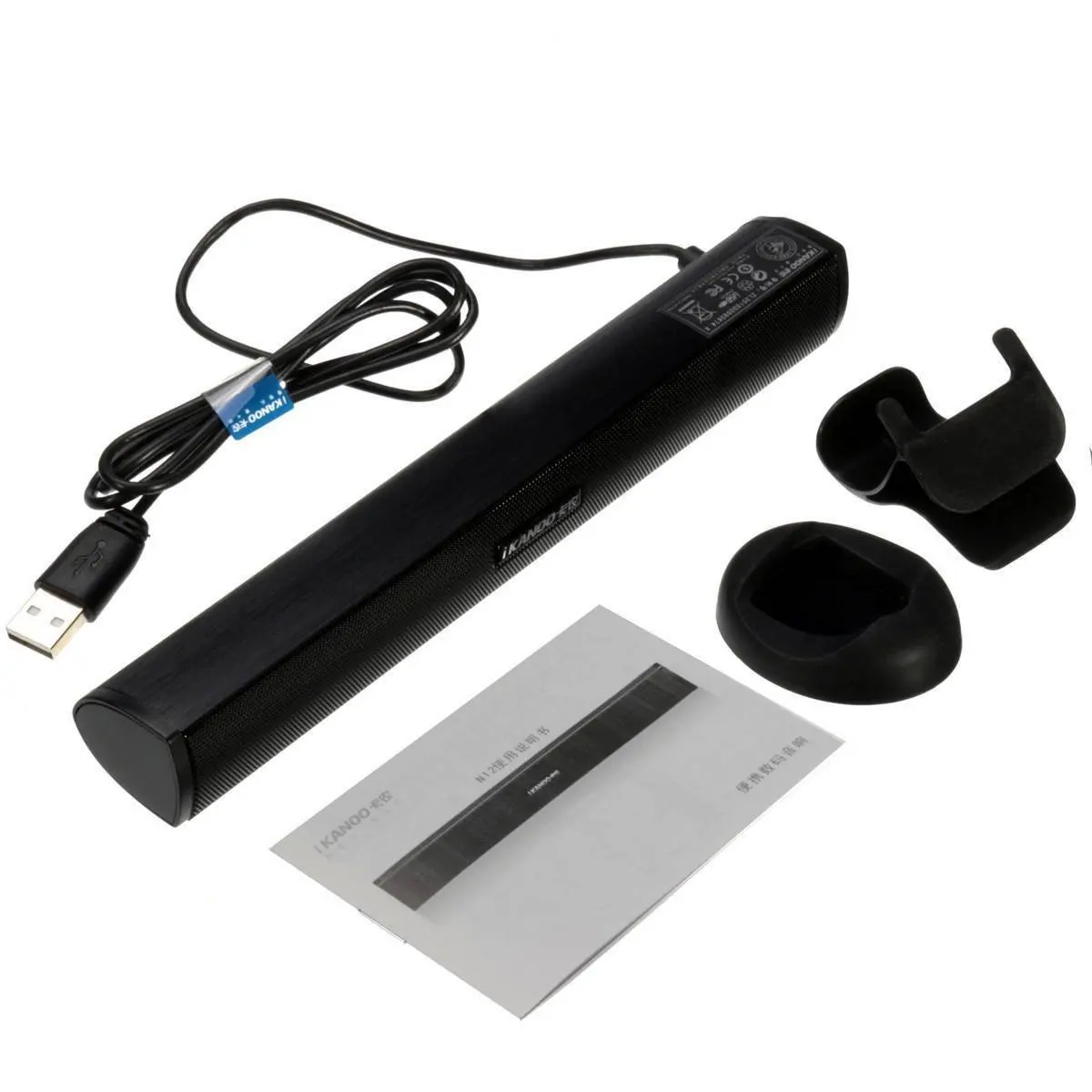HFES New IKANOO Mini USB loudspeaker Speaker Laptop Computer PC Sound Box Music Audio Bar Black | Электроника