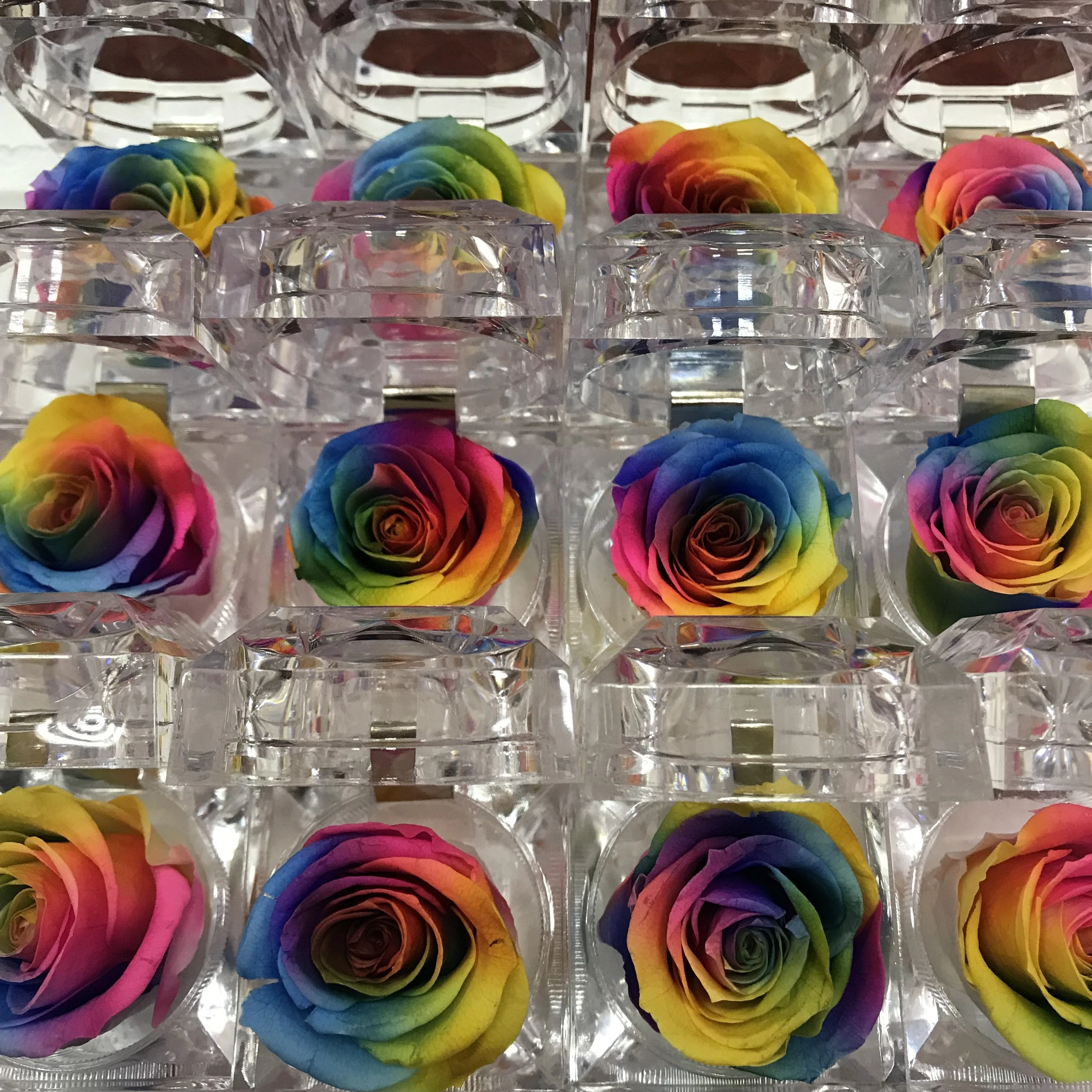 Preserved rose eternal flower ring box colorful roses Key chain Valentine's Day gift natural real.Christmas | Дом и сад