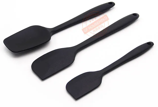 Black 3PCs Британский силиконовый термостойкий шпатель кисть для смазывания выпечки набор посуды 6/3 в 1 - Цвет: Black 3PCs