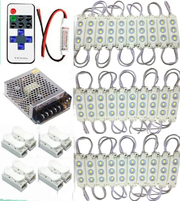 

1000 шт. 5630 5730 SMD 3led пиксельный модуль водонепроницаемый впрыск + RF контроллер + источник питания Бесплатная доставка