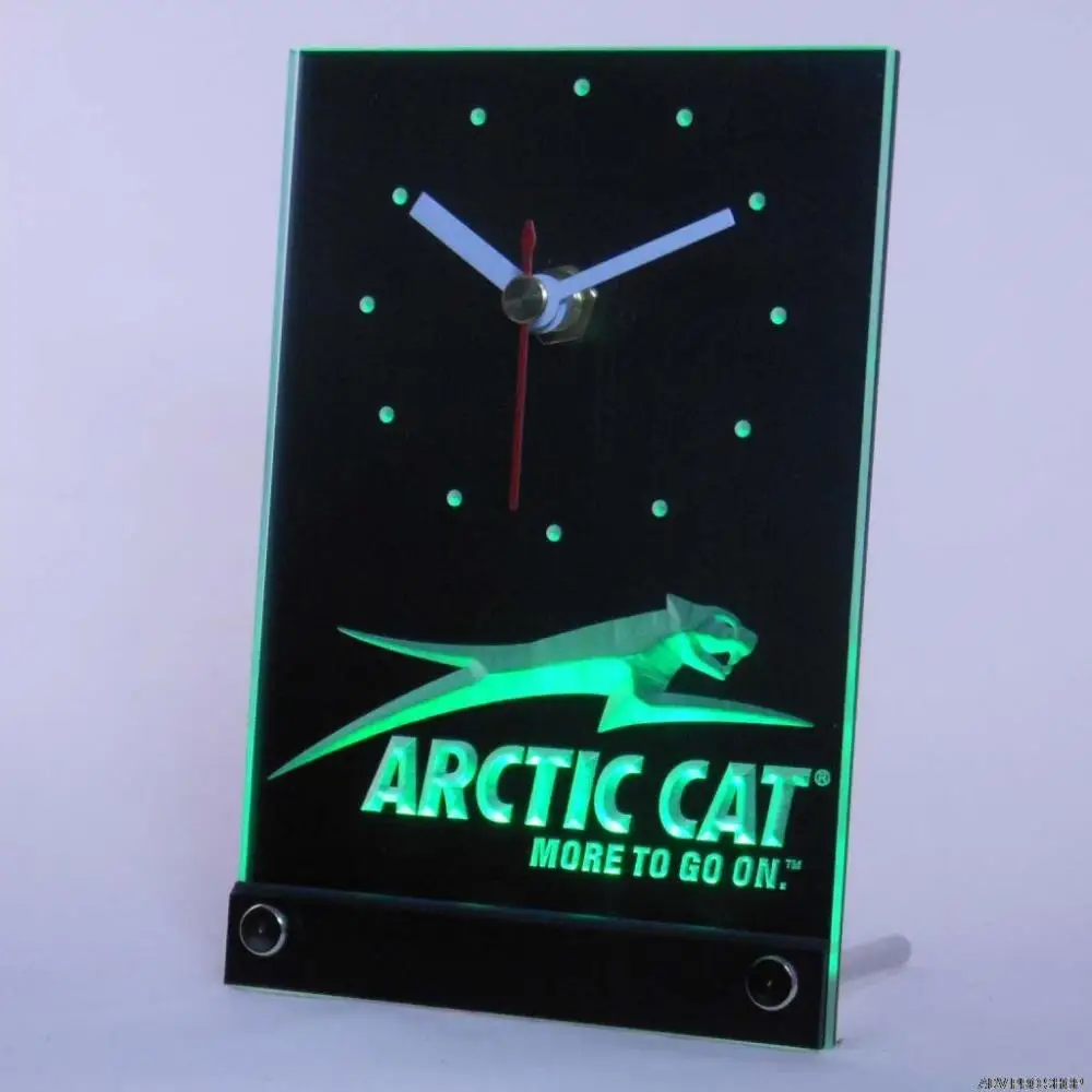 tnc0168 Arctic Cat Snowmobiles Table Desk 3D LED Clock | Дом и сад