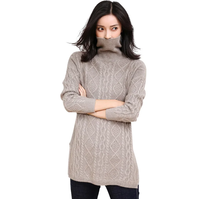 DILLY FASHION winter women chunky warm cashmere wool knitted sweater- GML7263 | Женская одежда